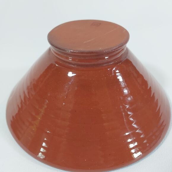 Pottery Cat Bowl Silhouette Artist Marking Vintage 6" Wide - Picture 5 of 8